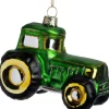 Intratuin kerst ornament Harm tractor groen 9,3 x 5,2 x 7,5 cm