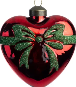 Intratuin kerst ornament Heart strik rood 10 x 4,5 x 10,5 cm