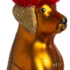 Intratuin kerst ornament hond bruin 4,2 x 4,6 x 13,2 cm