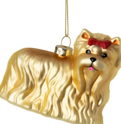 Intratuin kerst ornament hond goud 9,5 x 4,5 x 7,5 cm