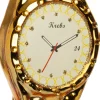 Intratuin kerst ornament horloge goud 5,1 x 2,4 x 11,3 cm