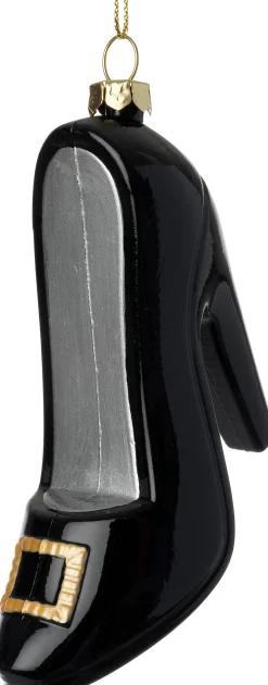 Intratuin kerst ornament Ilma pump zwart 9,2 x 4,5 x 12,5 cm