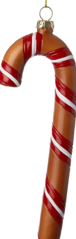 Intratuin kerst ornament Ingvar zuurstok bruin 6,8 x 2,3 x 18 cm