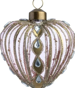 Intratuin kerst ornament Innes hart roze 8 x 4 x 8,5 cm