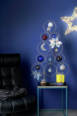 Intratuin kerst ornament Jara ster lichtblauw D 9,5 H 14 cm