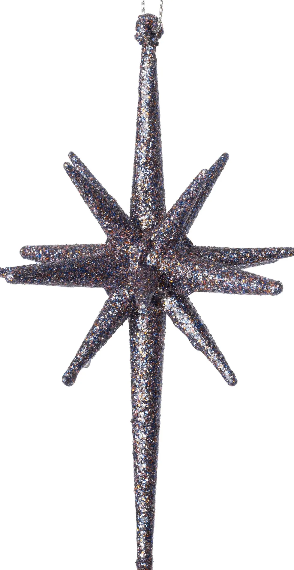 Intratuin kerst ornament Jara ster paars D 9,5 H 14 cm