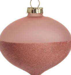 Intratuin kerst ornament Jenella ui roze D 8 cm