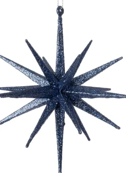 Intratuin kerst ornament Jens ster donkerblauw D 15 H 15 cm