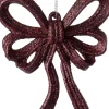 Intratuin kerst ornament Julia strik bordeaux 11 x 2 x 13 cm