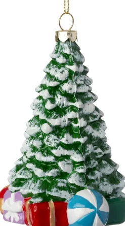 Intratuin kerst ornament Jule kerstboom groen 8 x 8 x 12,5 cm