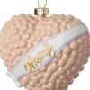Intratuin kerst ornament Jule hart roze 9 x 5 x 8,5 cm