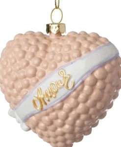 Intratuin kerst ornament Jule hart roze 9 x 5 x 8,5 cm