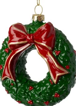 Intratuin kerst ornament Jule krans groen 9 x 4 x 10,5 cm