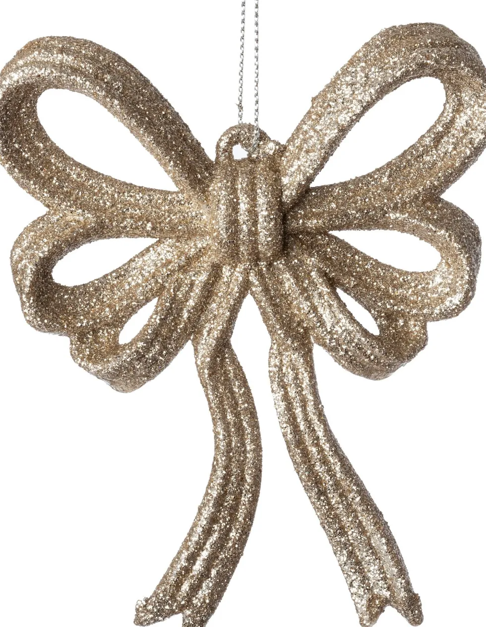 Intratuin kerst ornament Julia strik beige 11 x 2 x 13 cm