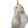 Intratuin kerst ornament Jurda vogel grijs 8 x 4 x 6 cm