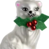 Intratuin kerst ornament kat wit 5 x 4 x 8 cm