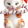 Intratuin kerst ornament kat met zuurstok goud 6,6 x 4,8 x 12,5 cm