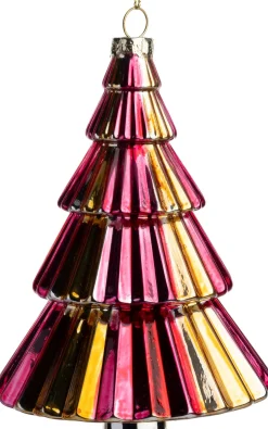 Intratuin kerst ornament kerstboom groen / oranje D 9 H 12 cm