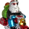 Intratuin kerst ornament kerstman op motor 10,6 x 4,5 x 8,5 cm