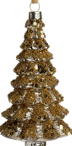 Intratuin kerst ornament kerstboom Cotgrave goud / zilver 7 x 7 x 12 cm