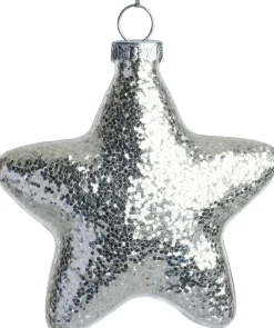 Intratuin kerst ornament Kerni ster zilver 8 x 3,5 x 8 cm