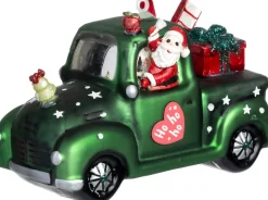 Intratuin kerst ornament kerstauto groen 10 x 4,6 x 6,6 cm