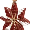 Intratuin kerst ornament kerstster Florian rood / goud D 15 cm