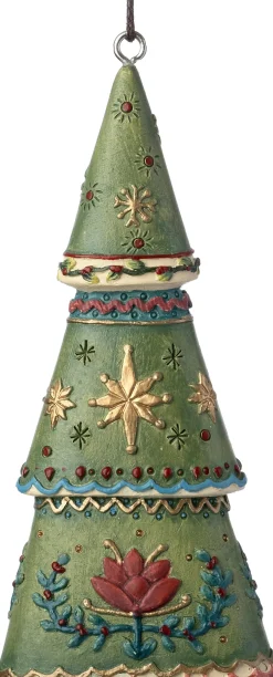 Intratuin kerst ornament kerstboom groen 5,7 x 1,8 x 12 cm