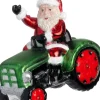 Intratuin kerst ornament kerstman trekker rood / groen 10,1 x 5,3 x 9,5 cm