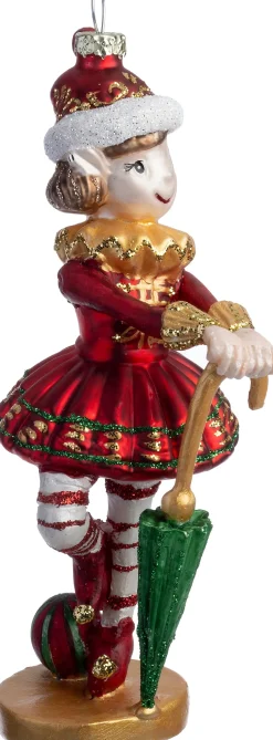 Intratuin kerst ornament kerstelf paraplu 5,2 x 7,7 x 15,2 cm