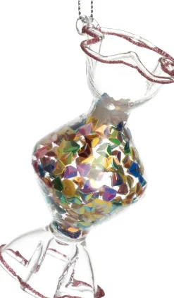 Intratuin kerst ornament Kila snoep transparant 4,6 x 4,6 x 10 cm
