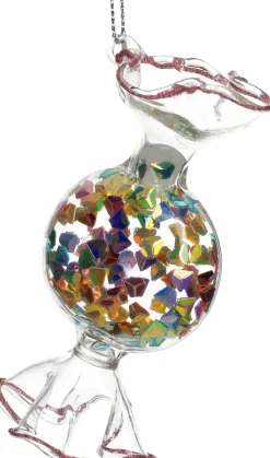 Intratuin kerst ornament Kila snoep transparant 4,8 x 3,8 x 10,2 cm