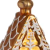 Intratuin kerst ornament koekjeshuis goud / wit 5 x 4,5 x 8,5 cm
