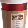 Intratuin kerst ornament koffiebeker rood D 5,5 H 11,5 cm