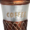 Intratuin kerst ornament koffie bruin / wit D 5 H 9 cm
