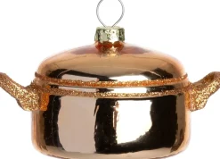 Intratuin kerst ornament kookpan goud 8,5 x 5,6 x 5 cm