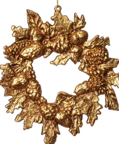 Intratuin kerst ornament krans goud 13,1 x 0,8 x 12,2 cm