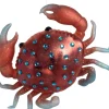 Intratuin kerst ornament krab rood / blauw 11,3 x 3,2 x 8,7 cm