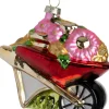 Intratuin kerst ornament kruiwagen goud 10 x 6 x 9,5 cm