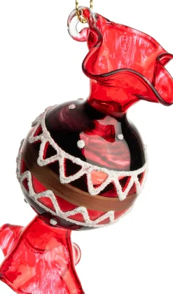 Intratuin kerst ornament Laas snoepje rood D 4 H 8 cm