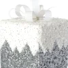 Intratuin kerst ornament Lahja cadeau zilver sneeuw 6 x 6 x 8,5 cm