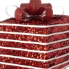Intratuin kerst ornament Lahja cadeau rood streep 6 x 6 x 8,5 cm