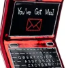 Intratuin kerst ornament laptop rood 8,3 x 3,5 x 11,6 cm