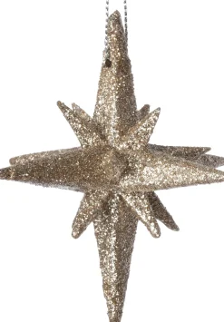 Intratuin kerst ornament Lars ster beige D 9,5 H 9 cm