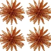 Intratuin kerst ornament Leoben oranje D 10 cm 4 stuks