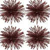 Intratuin kerst ornament Leoben bordeaux D 10 cm 4 stuks