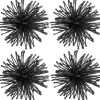 Intratuin kerst ornament Leoben zwart D 10 cm 4 stuks