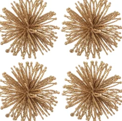 Intratuin kerst ornament Leoben goud D 10 cm 4 stuks