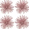 Intratuin kerst ornament Leoben roze D 10 cm 4 stuks