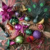 Intratuin kerst ornament libelle paars / groen 12 x 2,5 x 8 cm